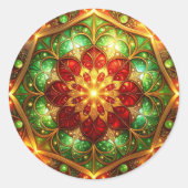 Decorative Red Green Holiday Sticker (Voorkant)
