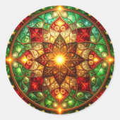 Decorative Red Green Holiday Sticker (Voorkant)