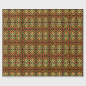 Decorative Red Green Holiday Wrapping Paper Cadeaupapier (Vlak)