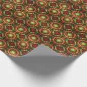 Decorative Red Green Holiday Wrapping Paper Cadeaupapier (Hoek)