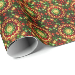 Decorative Red Green Holiday Wrapping Paper Cadeaupapier