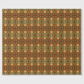Decorative Red Green Holiday Wrapping Paper Cadeaupapier (Vlak)