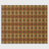 Decorative Red Green Holiday Wrapping Paper Cadeaupapier (Vlak)