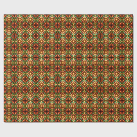Decorative Red Green Holiday Wrapping Paper Cadeaupapier (Vlak)