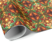 Decorative Red Green Holiday Wrapping Paper Cadeaupapier (Rol Hoek)
