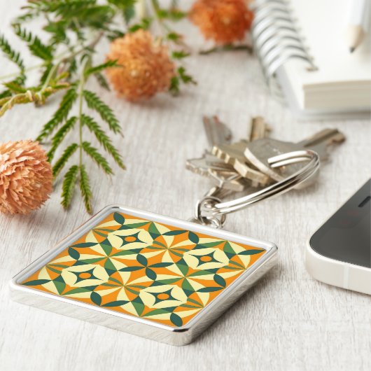 Decorative retro seamless pattern sleutelhanger (Zijkant)