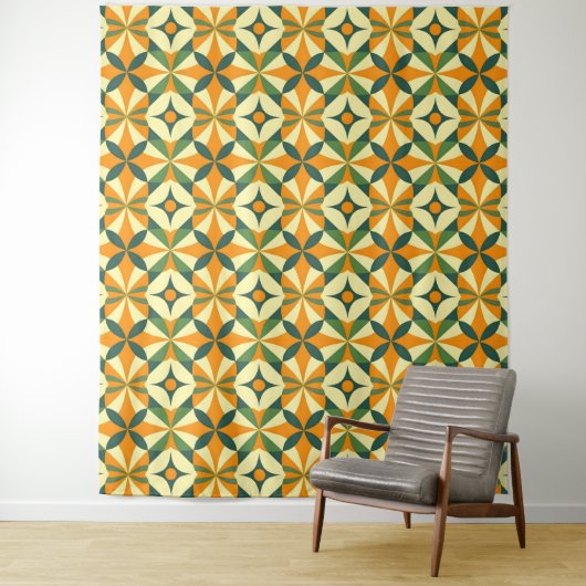Decorative retro seamless pattern wandkleed (In situ)