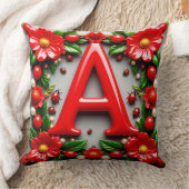 🐞 Decorative Rode Letter Lieveheersbeestje Klapro Kussen (Deken)