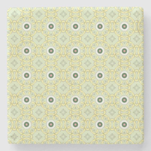 decorative symmetrical geometric pattern coaster stenen onderzetter (Voorkant)
