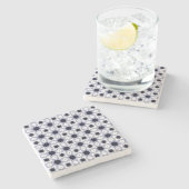 decorative symmetrical geometric pattern coaster  stenen onderzetter (Zijkant)