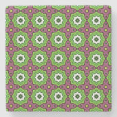 decorative symmetrical geometric pattern coaster  stenen onderzetter (Voorkant)