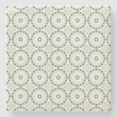 decorative symmetrical geometric pattern coaster  stenen onderzetter (Voorkant)