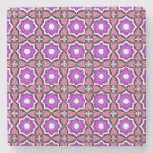 decorative symmetrical geometric pattern coaster  stenen onderzetter (Voorkant)