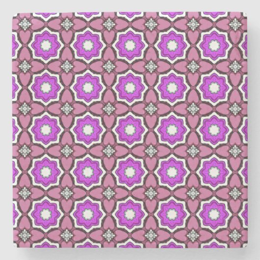decorative symmetrical geometric pattern coaster stenen onderzetter (Voorkant)