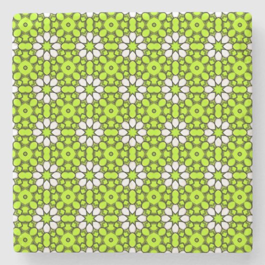 decorative symmetrical geometric pattern coaster  stenen onderzetter (Voorkant)