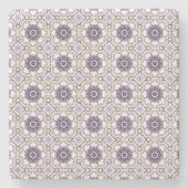 decorative symmetrical geometric pattern coaster  stenen onderzetter (Voorkant)
