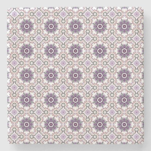 decorative symmetrical geometric pattern coaster stenen onderzetter (Voorkant)