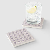 decorative symmetrical geometric pattern coaster  stenen onderzetter