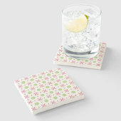 decorative symmetrical geometric pattern coaster  stenen onderzetter