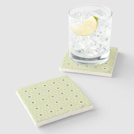 decorative symmetrical geometric pattern coaster  stenen onderzetter