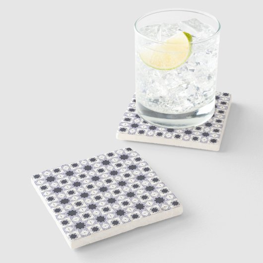 decorative symmetrical geometric pattern coaster  stenen onderzetter