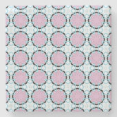 decorative symmetrical geometric pattern coaster  stenen onderzetter (Voorkant)