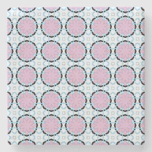 decorative symmetrical geometric pattern coaster  stenen onderzetter (Voorkant)