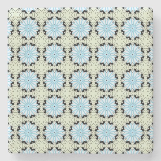 decorative symmetrical geometric pattern coaster  stenen onderzetter (Voorkant)