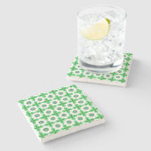 decorative symmetrical geometric pattern coaster  stenen onderzetter (Zijkant)
