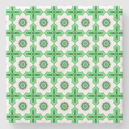 decorative symmetrical geometric pattern coaster  stenen onderzetter (Voorkant)
