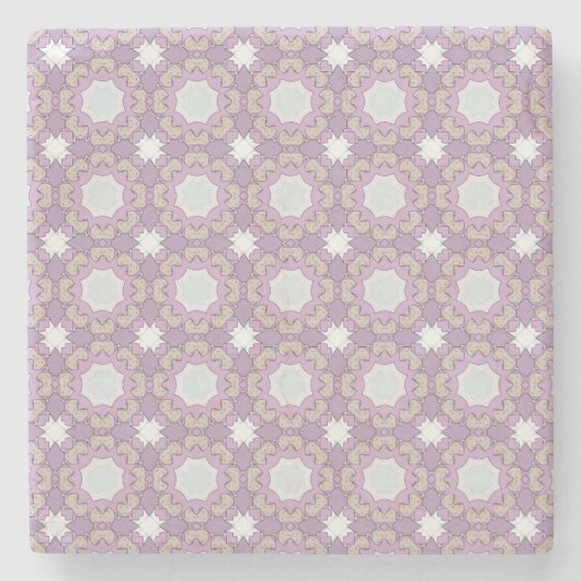 decorative symmetrical geometric pattern coaster  stenen onderzetter (Voorkant)