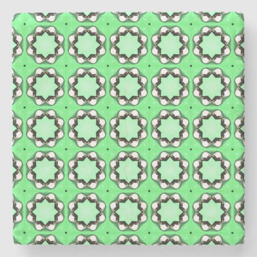 decorative symmetrical geometric pattern coaster stenen onderzetter (Voorkant)