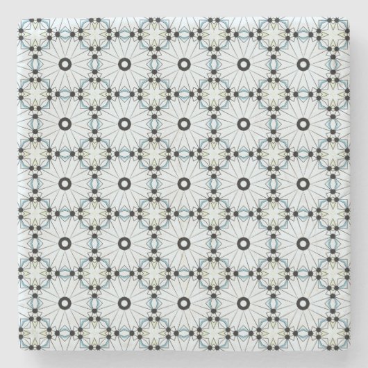 decorative symmetrical geometric pattern coaster stenen onderzetter (Voorkant)