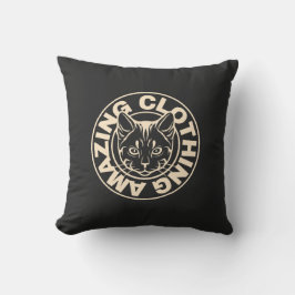 Decorative Throw Pillow Bold Cat Logo Modern Home  Kussen