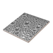 Decorative Tile with bubbles,gray gloss Tegeltje (Zijkant)