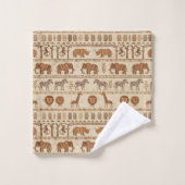 Decorative Tribal Border Safari ID1243 Bad Handdoek (Wasdoekje)