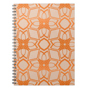 Decorative vintage style seamless geometric patter notitieboek