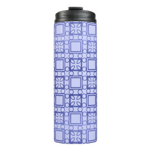 Decorative vintage style seamless geometric patter thermosbeker