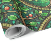 Decorative wrapping paper with a repeating  cadeaupapier (Rol Hoek)