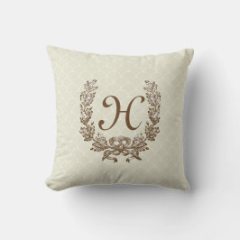  decorator Pillow w/Monogrammed Wreater Kussen