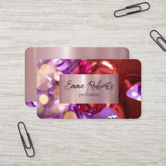 Decorator van de gebeurtenispartij visitekaartje (Voorkant / Achterkant in situ)