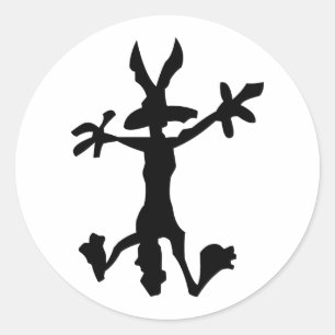 Decoreer uw vrachtwagen met deze coyote omtrek ronde sticker