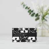 Decoreren Damask Pattern Chic Visitekaartjes (Staand voorkant)