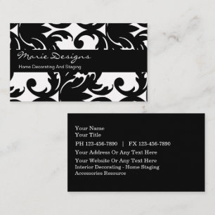 Decoreren Damask Pattern Chic Visitekaartjes
