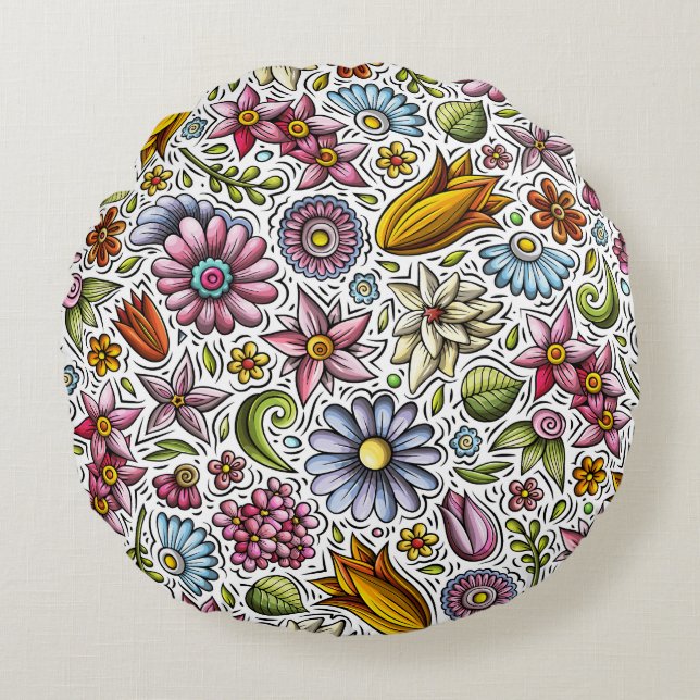 Decoreren met bloemen rond kussen (Voorkant)