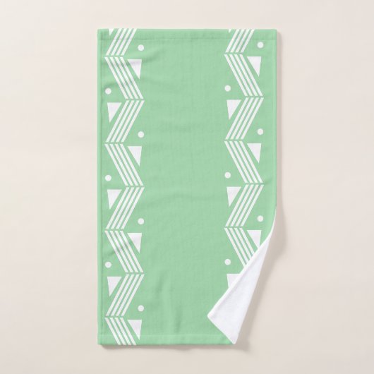 Decorrand in groen & wit badhanddoekset bad handdoek (Handdoek)