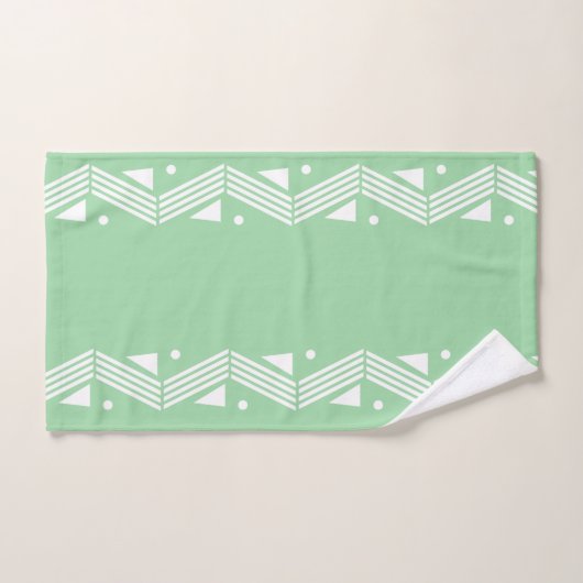 Decorrand in groen & wit badhanddoekset bad handdoek (Handdoek)