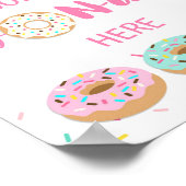 Decorteer een Donut hier Sign - Roze Donut Sprinkl Poster (Hoek)