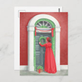 "Decorteren voor een Regency Kerstmis." Briefkaart (Voorkant / Achterkant)