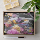 Decoupag3 Skull Bright Flowers Mixed Media Tissuepapier (Geschenk)